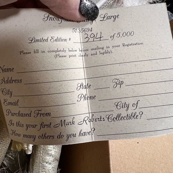 RARE Mark Roberts 2002 Vintage Large Snowflake Fairy - Picture 10 of 10